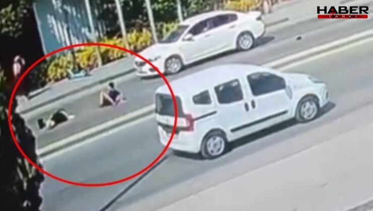Kazada yaralanan küçük çocuk annesine koştu! O anlar yürek burktu