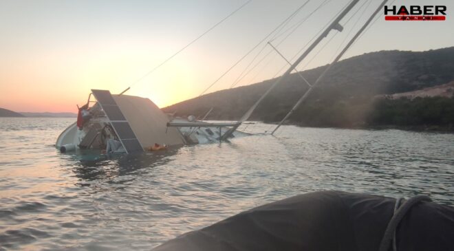 Muğla’da yelkenli tekne karaya oturdu: 5 kişi kurtarıldı