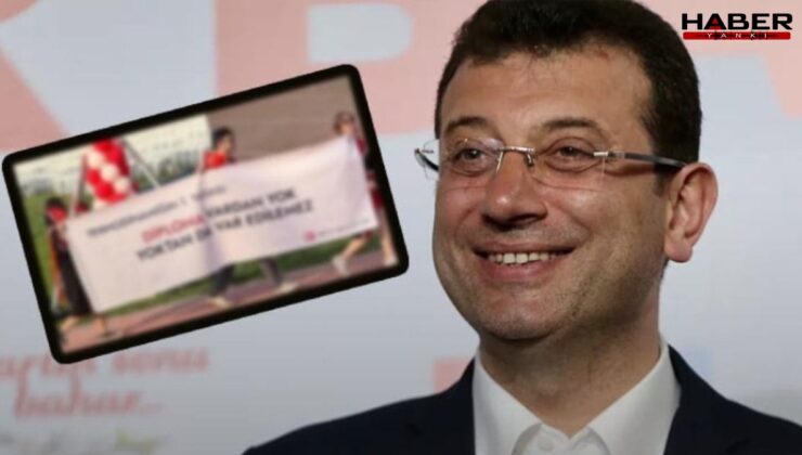 ODTÜ mezuniyeti gündem olmuştu! İmamoğlu favori pankartını açıkladı