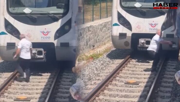 Raylara düşen kediyi kurtarmak için treni durdurdu, raylara indi
