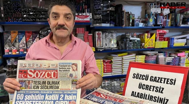 SÖZCÜ TV'ye destek için her gün 30 gazete dağıtıyor