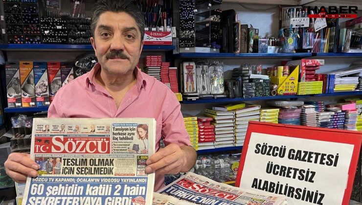 SÖZCÜ TV'ye destek için her gün 30 gazete dağıtıyor