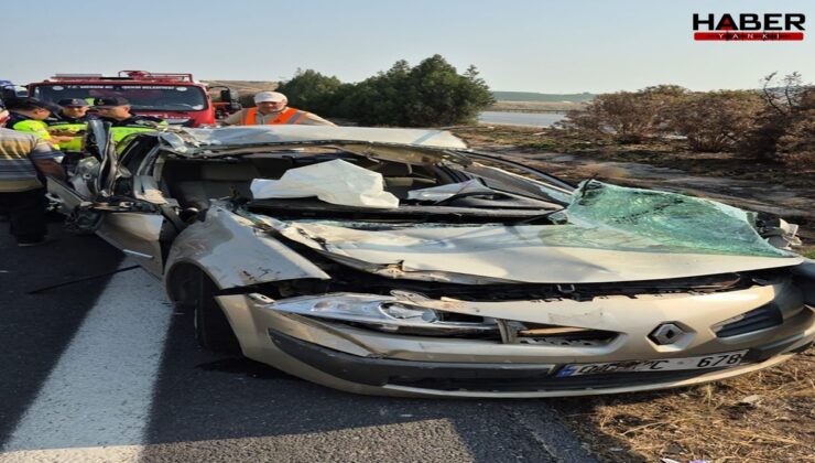 TIR ile çarpışan otomobil hurdaya döndü: 2 yaralı