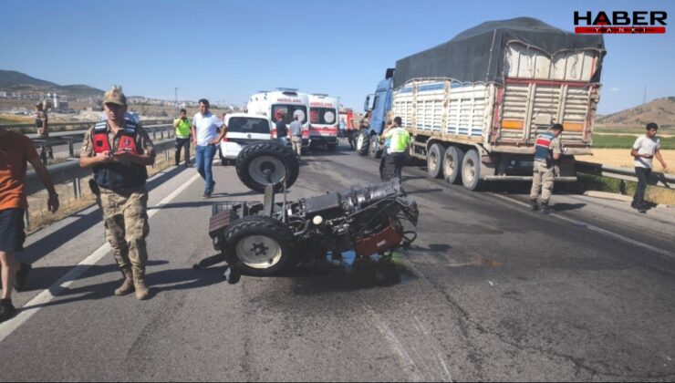 Traktör ikiye bölündü: 1'i ağır 2 yaralı
