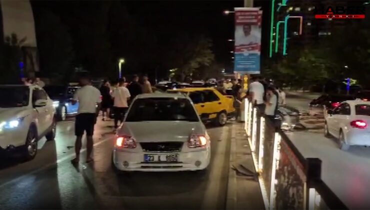 7 araç birbirine girdi, ortalık savaş alanına döndü