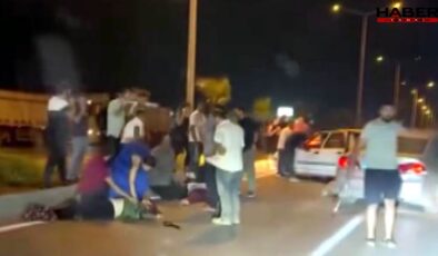 Anne-kız yolun karışına geçmeye çalıştı, ortalık savaş alanına döndü