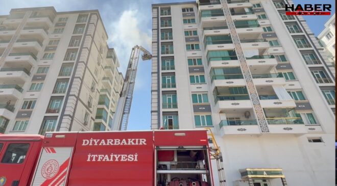 Diyarbakır'da 8 katlı binada yangın: Binadakiler tahliye edildi