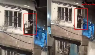 Film sahnesi değil gerçek! Balkondan balkona çatıştılar