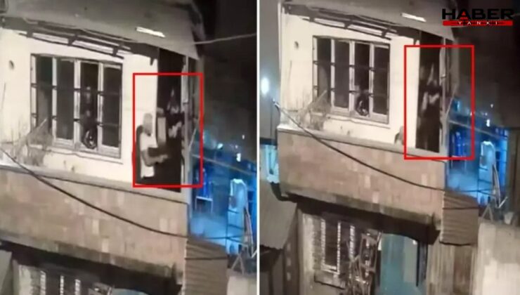 Film sahnesi değil gerçek! Balkondan balkona çatıştılar