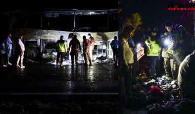 İçinde 36 kişi vardı! Ankara'da alev alev yanan yolcu otobüsünde can pazarı
