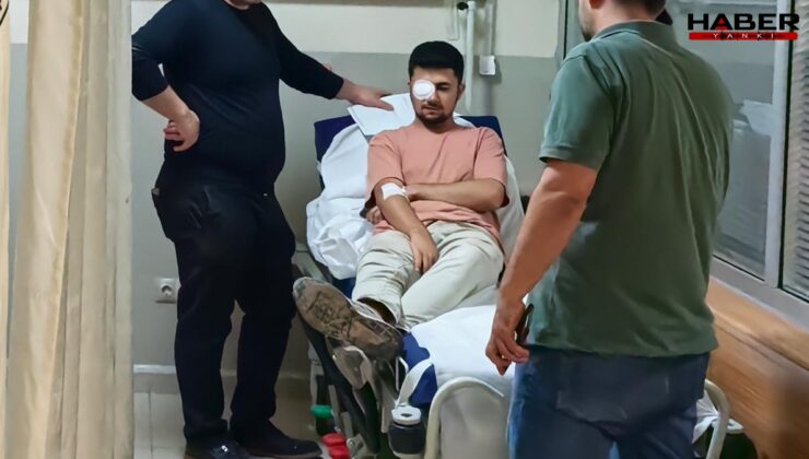 Mobilya işçisinin gözüne çivi saplandı