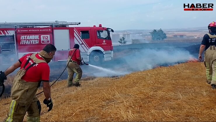 Silivri'de ot yangını