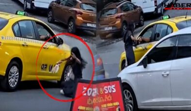 Taksici genç kadını tek yumrukla bayılttı!