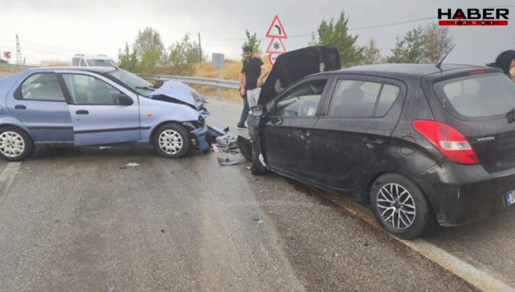 Ankara Çubuk’ta iki otomobil çarpıştı: 6 yaralı