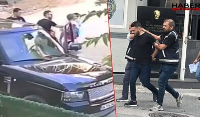 Çocuklarının yanında babaya tokat atan maganda tutuklandı