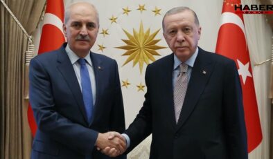 Cumhurbaşkanı Erdoğan, TBMM Başkanı Numan Kurtulmuş'u kabul etti