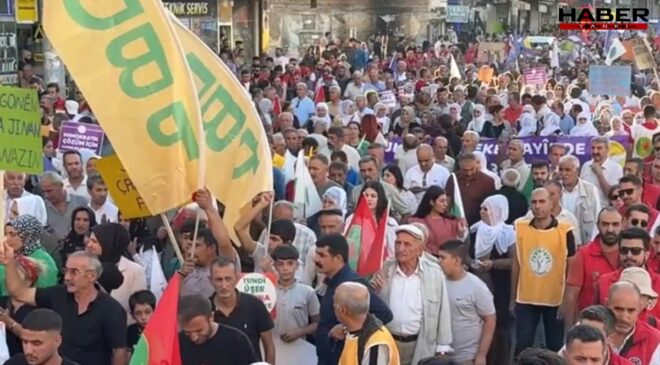 Diyarbakır'da Öcalan için yürüyüş