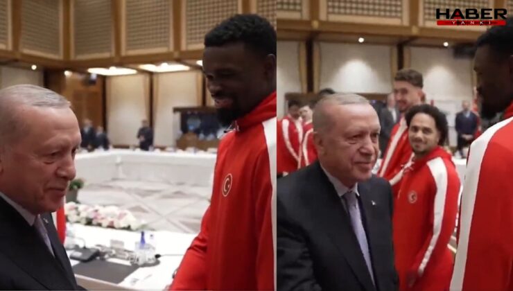 Erdoğan ile milli basketbolcu Adem Bona arasında ilginç diyalog: Türkçeyi de kaptı