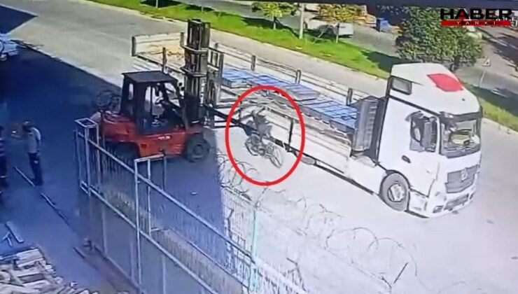 Forkliftin çatalına çarpan çocuk ağır yaralandı