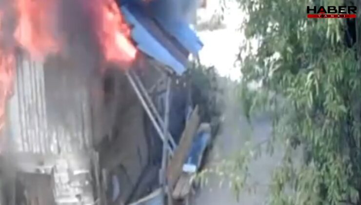 İnsanlık ölmemiş! Anne ve engelli oğlunu kurtarmak için yanan eve girdi