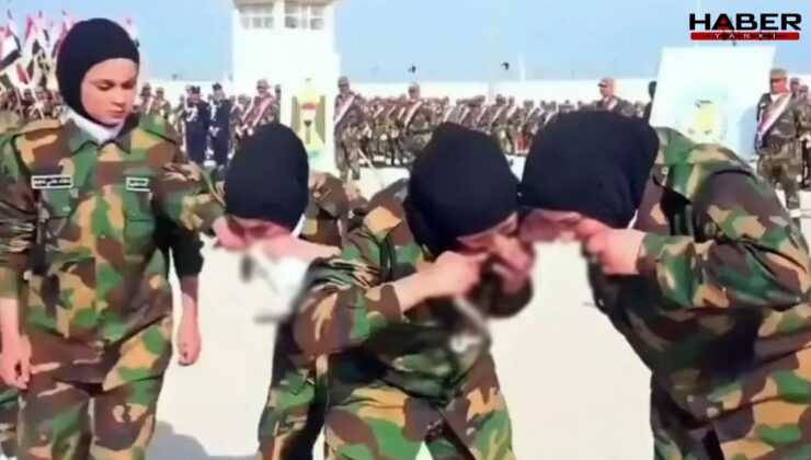 Komşu ülkede orduya katılan kadın askerlerden mide bulandıran tören