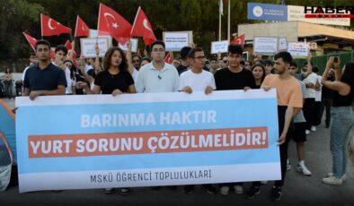 Öğrenciler barınma sorunu için sokağa çıktı