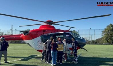 Ordu’da solunum sıkıntısı çeken yeni doğan bebek helikopterle sevk edildi