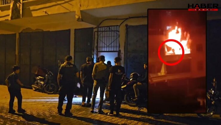 Yangında kalan çocuğunu kurtarmak için alevler arasına daldı