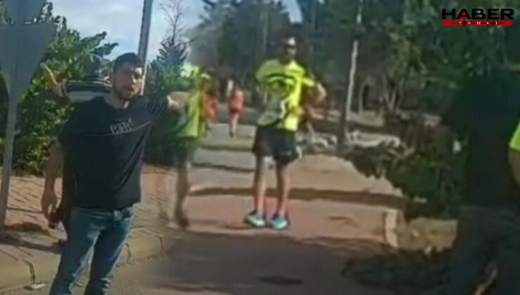 Adana'da halk koşusuna öfkelenen sürücü koşucuyu tartakladı