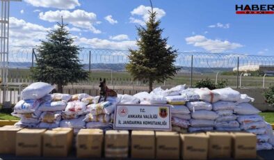 Ankara'da 12 ton 900 kilogram kaçak tütün ele geçirildi