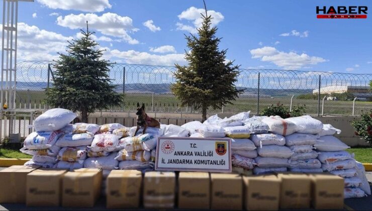 Ankara'da 12 ton 900 kilogram kaçak tütün ele geçirildi