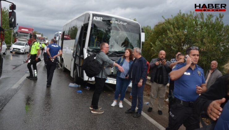 Antalya'da zincirleme kaza: Turistler yaralandı