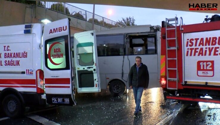 Bakırköy'de çevik kuvvet kaza yaptı: Polisi itfaiye kurtardı