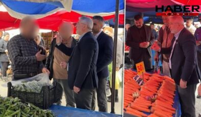 Belediye başkanıyla pazarcılar arasında sert tartışma: 'Azrail misin?' diye bağırdı…