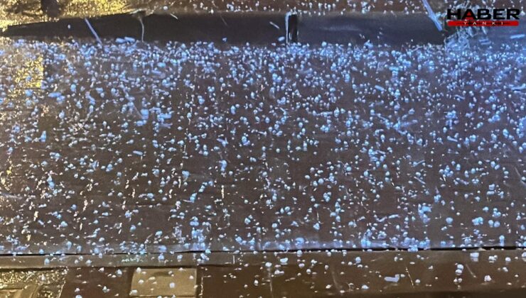 Çanakkale'ye dolu yağdı! Sokaklar felç oldu