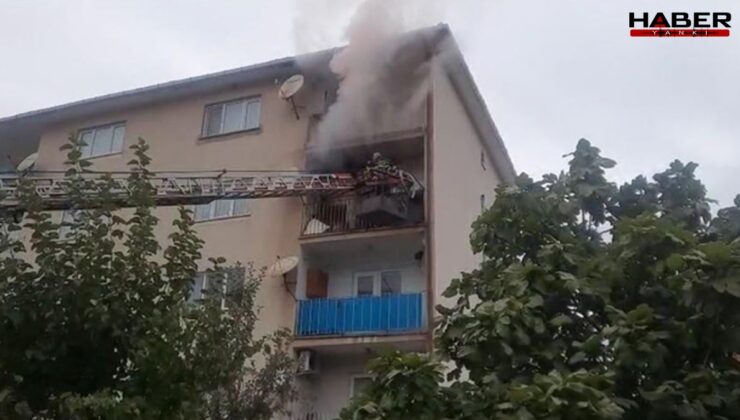 Cide’de balkona bırakılan köz yangına neden oldu