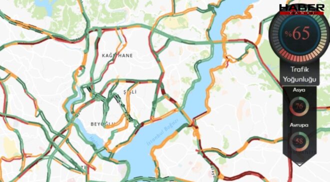 Harita kırmızıya döndü! Hafta ortasında trafik kilitlendi