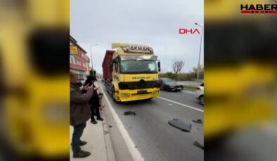 İETT otobüsüne kamyon çarptı: 9 yaralı