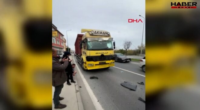 İETT otobüsüne kamyon çarptı: 9 yaralı