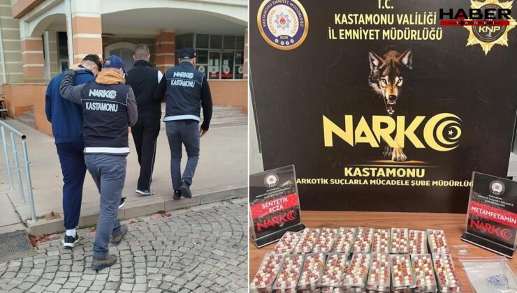 Kastamonu'da uyuşturucu haplarla yakalanan 2 kişi tutuklandı