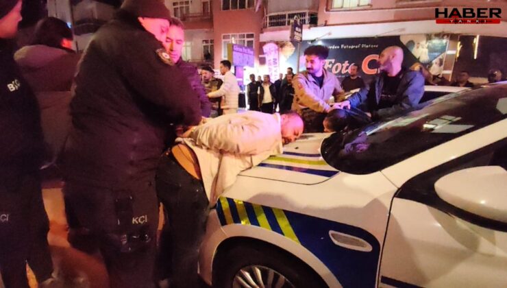 Kontrol yapan polise tekmeyle saldırdı!