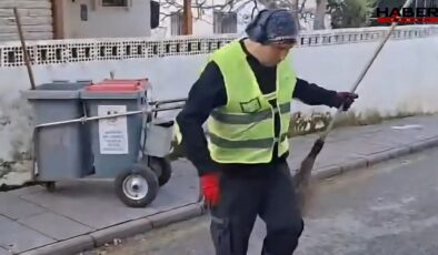 Müzik tutkunu fenomen çöpçüye müzik yasağı geldi!