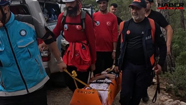 Ormanda ayağı kırılan turisti AFAD kurtardı