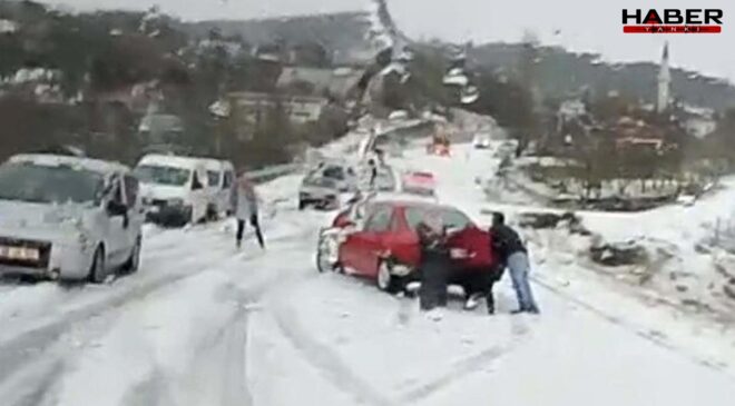 Seydikemer’de dolu yağdı: Sokaklar Beyaza Büründü