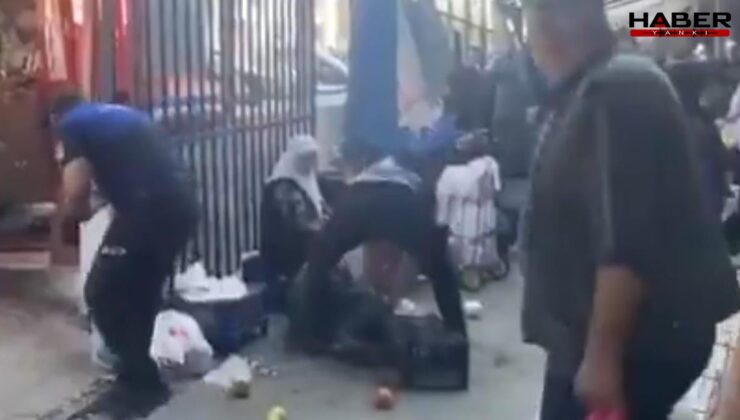 Seyyar satıcı kadına zabıtadan çok sert müdahale