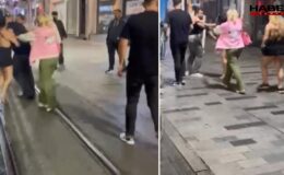 Taksim'de 'laf attın' dayağı… İki kadın bir erkeği evire çevire dövdü
