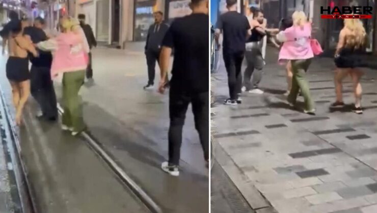 Taksim'de 'laf attın' dayağı… İki kadın bir erkeği evire çevire dövdü