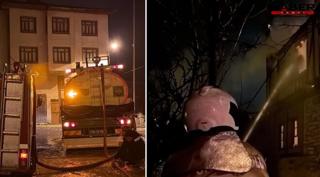 150 yıllık tarihi konak alev alev yandı