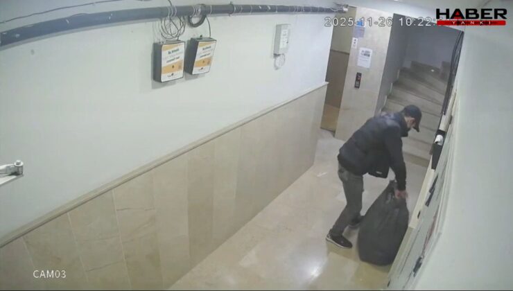 Apartmanlara dadanan ayakkabı hırsızı kameralara yakalandı