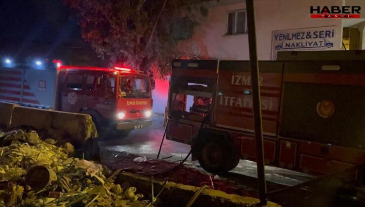 Atık yığınları aniden alev aldı! Kamyonet kullanılmaz hale geldi